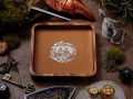 Antique D20 Square Mini Tray | ถาดไม้ ถาดทอย ลูกเต๋า Dice DnD D&D MTG RPG TRPG เกมกระดาน บอร์ดเกม Game Magic เมจิก. 