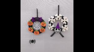 ≮927≯ Cross-border new Halloween pumpkin and skull decorations wreaths garlands festive hanging ornaments and props