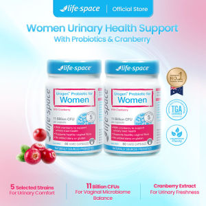【Bundle of 2】Life Space Urogen Probiotic For Women 60 Capsules (EXP:02/2027) Improve Urinary Tract Health Reduce Cystitis LifeSpace Probiotics with Cranberry 女性益生菌 女士护理乳酸杆菌蔓越莓