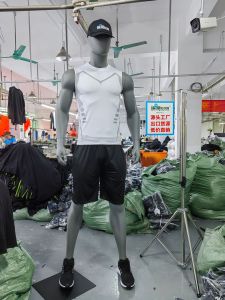 Quick-dry mens tight-fitting elastic sports fitness training vest for basketball and running body shaping