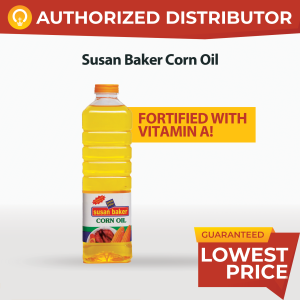 Susan Baker Corn Oil 1L / 2L – Cholesterol-Free Heart-Healthy Cooking Oil for Frying & Baking