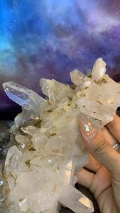 bụi đá thạch anh tinh thể VIP chóp nhọn phale Lemurian tán sắc tự nhiên năng lượng Vũ trụ 578