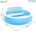 Intex ส่งฟรี สระน้ำ เป่าลม ทรงกลม แฟมิลี่เล้าน์จ 2.24x2.16x0.76 ซม. รุ่น 57190 + ที่สูบลมไฟฟ้า. 