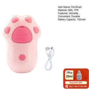 Kebidumei Cat Steamy Brush Dog Massage Comb Built-in Electric Water Spray Soft Silicone Pet Hair Removal Grooming Brush Cat Accessories