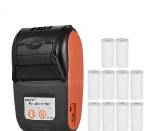 PT-210 Portable Bluetooth Thermal Printer Handheld 58mm Receipt Printer for Mini Printer FREE 10 Roll Thermal Receipt Paper