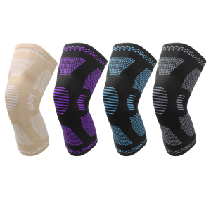 Protective Knee Wrap with Enhancing Support System Basketball Knee Guard Nylon Texture for Volleyballs Tennis Cycling