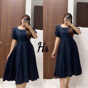 New Korean Dress Casual Terbaru Dress Polos NEW DRESS LORRA / DRESS WANITA