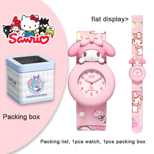 Sanrio Hello Kitty Silicone Kids Quartz Watch 30M Waterproof Gift Idea 307 - Pink and blue designs with character figures officially licensed.