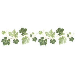 YESPERY Wall Stickers Green Leaves Vine Corner Decoration PVC Self-adhesive Removable Wall Stickers