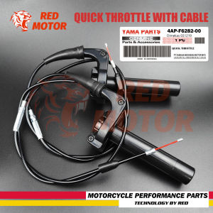 4AP-F6282-00 ประกับเร่ง TZM แท้ + สายคันเร่งระฆังทองแท้ พร้อมปลอกมือซ้าย (ยาว90เซน)