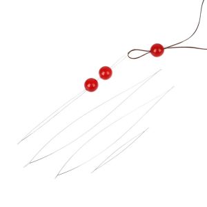 5pcs/Set Jewelry Beading Needles Ball Beads Hole Threading String Cord Easy Handmade Bracelets Pins Women Jewelry Making Tool Accessories