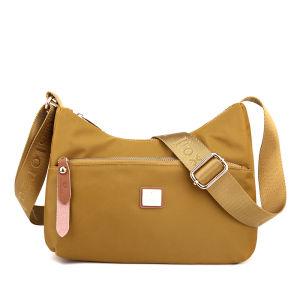 【Colorful Fox】waterproof nylon shoulder sling bag for women ladys crossbody bag half-moon bag multi-pocket design