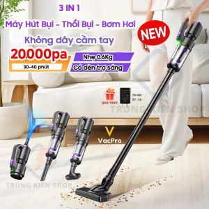 Máy hút bụi cầm tay CÔNG SUẤT LỚN 20.000Pa máy hút bụi sàn nhà giường ô tô không dây VacPro KH68 - hút liên tục 30 phút - Hàng chính hãng bảo hành 12 tháng