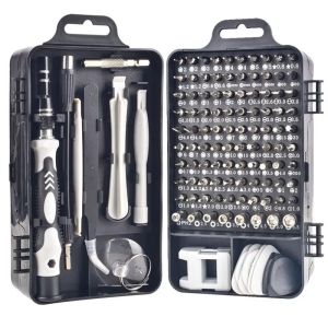 Obeng Set  Reparasi Servis Handphone HP  Laptop Jam Tangan 122 in 1 Magnetic Screw Bits Multifunction Kit