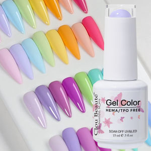Clou Beaute Hema Free Gel Nail Polish Light Nude Color Nail Art Soak Off Gel Polish LED UV Cure Nail Gel Lacquer Productos