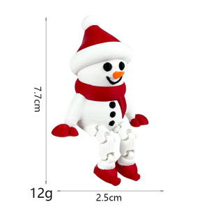 3D in đồ trang trí người tuyết trang trí giáng sinh cho Nhà 5x5cm PLA dễ thương Bảng áo choàng quà tặng trang trí để bàn cho bạn bè gia đình