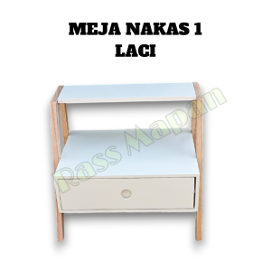 Meja Nakas Kayu Console 1 Laci ASLI KOREA Furniture Minimalis