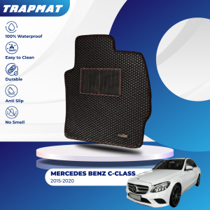 For Mercedes C-Class 2015~2020 W205 TrapMat Customize Car Floor Mat 100% Waterproof Anti Slip Easy to Clean-Front & Rear