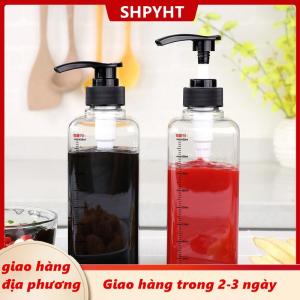 [COD] SHPYHT Giao hàng địa phương 500ml 1000ml chất lỏng Dispenser với quy mô cà phê Syrup nhỏ giọt chai với bơm thủy lực vòi phun đầu bếp mật ong Jar container
