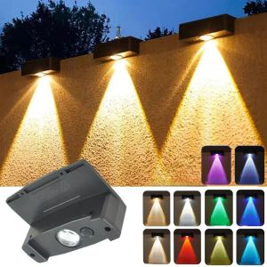 【Free Shipping】Outdoor 3Led Solar wall Light IP65 Waterproof Automatic Sensor garden villa decoration Warm Fence Lamp for home Courtyard Gate village Street
