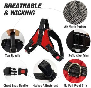 Heavy Duty Nylon Dog Pet Harness Collar Adjustable Pet Vest