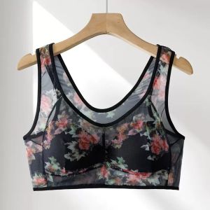 SEA AMILA Elegant Floral Print Backless Bra for Women - Comfortable Wire-Free Support with Breathable Fabric and Full Cup Design
