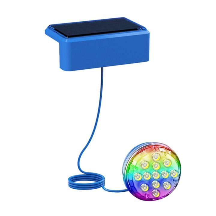 Solar Pool Underwater Light IP68 Waterproof LED RGB Color Timer Remote ...