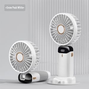 ✅100% Original AMZ Mini Fan Portable Rechargeable Digital-display Multi-gear Speed Handheld Hanging Neck Style