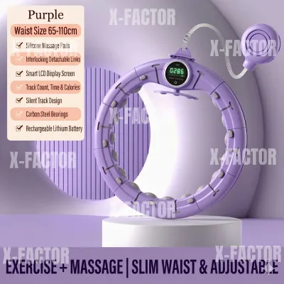 🇸🇬New Version Smart Weighted Hula Hoop with Counter | Adjustable Waist 65-110cm | 360° Massage