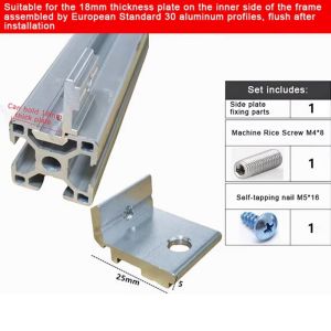 ANANAA Hỗ trợ ổn định Phụ kiện thanh nhôm định hình Tự làm Độ bền cao Thiết bị hỗ trợ Bền bỉ Giá đỡ góc Giá đỡ kệ