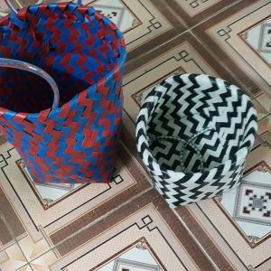 giỏ nhựa đan tay trồng cây giỏ đựng quần áo giỏ đựng đồ