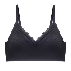 Maniyun Seamless Latex Bra Women Small Chest Gathered Non-wired Comfort Bra Lace Push Up Bra Lingerie