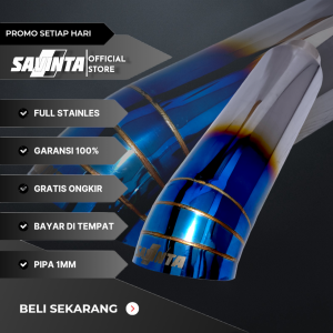 Savinta Knalpot Racing Mobil Manual Matic Tailpipe Blue Stainles Suara Bass Empuk Adem