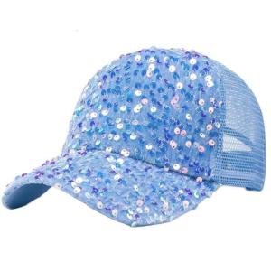 Unique Trucker Hat Teens Headwear Sequins for Travel Photo Props Eye-Catching Sequins Jeweled Sports Hat