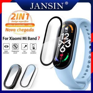MiBand 7 10D Film Glass Case For Xiaomi Mi band 7 Tempered Glass Screen Protector Mi Band 7 Hard PC Bumper Overall Protective Cover