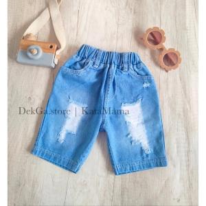 Celana Jeans pendek sobek / Celana Pendek Denim Anak Laki Laki 1th-9th