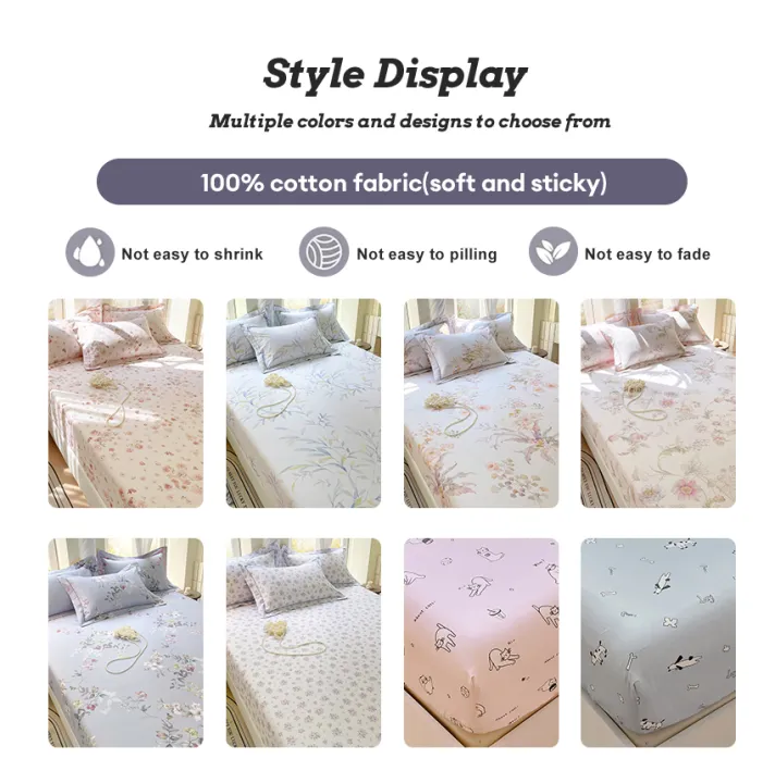Dansunreve%20100%25%20Cotton%20Bedsheet%201200TC%20Breathable%20Floral%20Fittedsheet%20Single%20Queen%20King%20Super%20King%20-%20Image%204