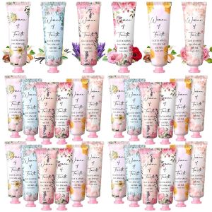 Loopeer 12 Pcs Christian Mother Gifts for Mother Day Church Bible Verse Hand Cream Scripture Women of Faith Hand Lotion Religious Party Favors for Prayers Women Mom Teacher Coworkers Office