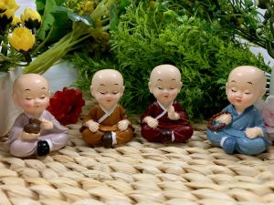 [HCM]Bộ 4 tượng chú tiểu tịnh tâm ( Mẫu độc quyền )