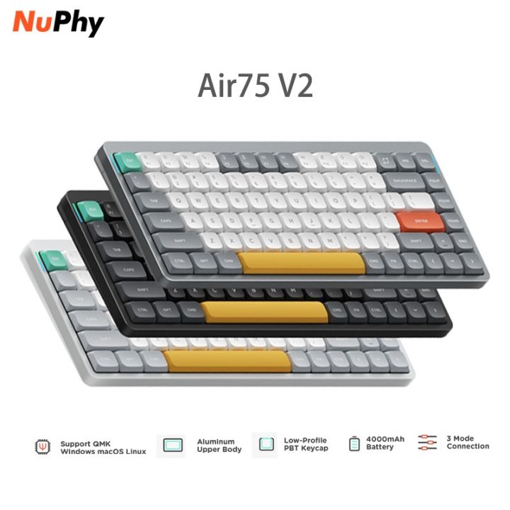 apply】 Nuphy Air75 V2 Bluetooth Wireless Mechanical Keyboard Hot ...