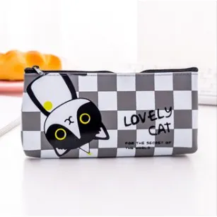 Tas Pensil Tempat Alat Tulis Tempat Kosmetik Organizer Bag Lovely Cat Bahan Canvas 020