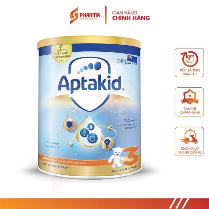 Sữa bột Aptakid New Zealand 3 Growing up Milk Formula (900g) cho bé từ 2+