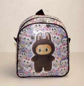 Tas Ransel Anak Mika Transparan Motif Labubu Full Print - Ransel Karakter Labubu Transparan Anti Air