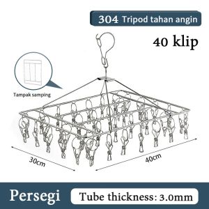 HOMIX Hanger Gantungan Baju Stainless Steel 304 Penjepit Rak Jemur Kaos Kaki