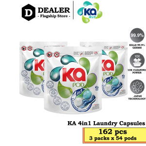 KA 4in1 Laundry Capsules 3 Packs (162pods)– Universal