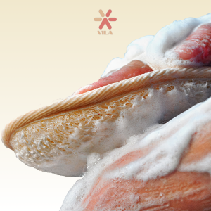 [Hàng đẹp] Bông tắm xơ mướp loại lớn có quai cầm giúp massage da và loại bỏ tế bào chết nhẹ nhàng- Xơ thượng hạng xuất Mỹ