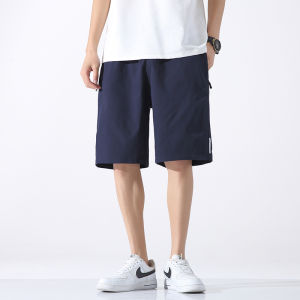 Mens Sports Casual Shorts 2025 New Ice Silk Quick Drying Loose Pants Fashion Beach Pants Mens Shorts with Zipper