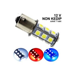 LAMPU SEIN MUNDUR KAKI 1 LED BAYONET 18 TITIK NYALA MANTENG 12VOLT