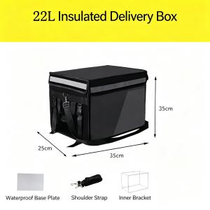 Waterproof Thermal Food Delivery Box Multi‑Purpose Insulated Cooler Bag with Shoulder Strap for Motorcycle Takeaway Hot & Cold Food