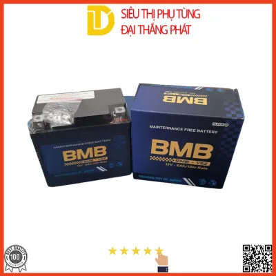 Bình Ắc Quy Khô NHẬT BẢN BMB-V6Z 12V - 6Ah. Dành cho xe số xe ga Honda Yamaha Suzuki SYM.